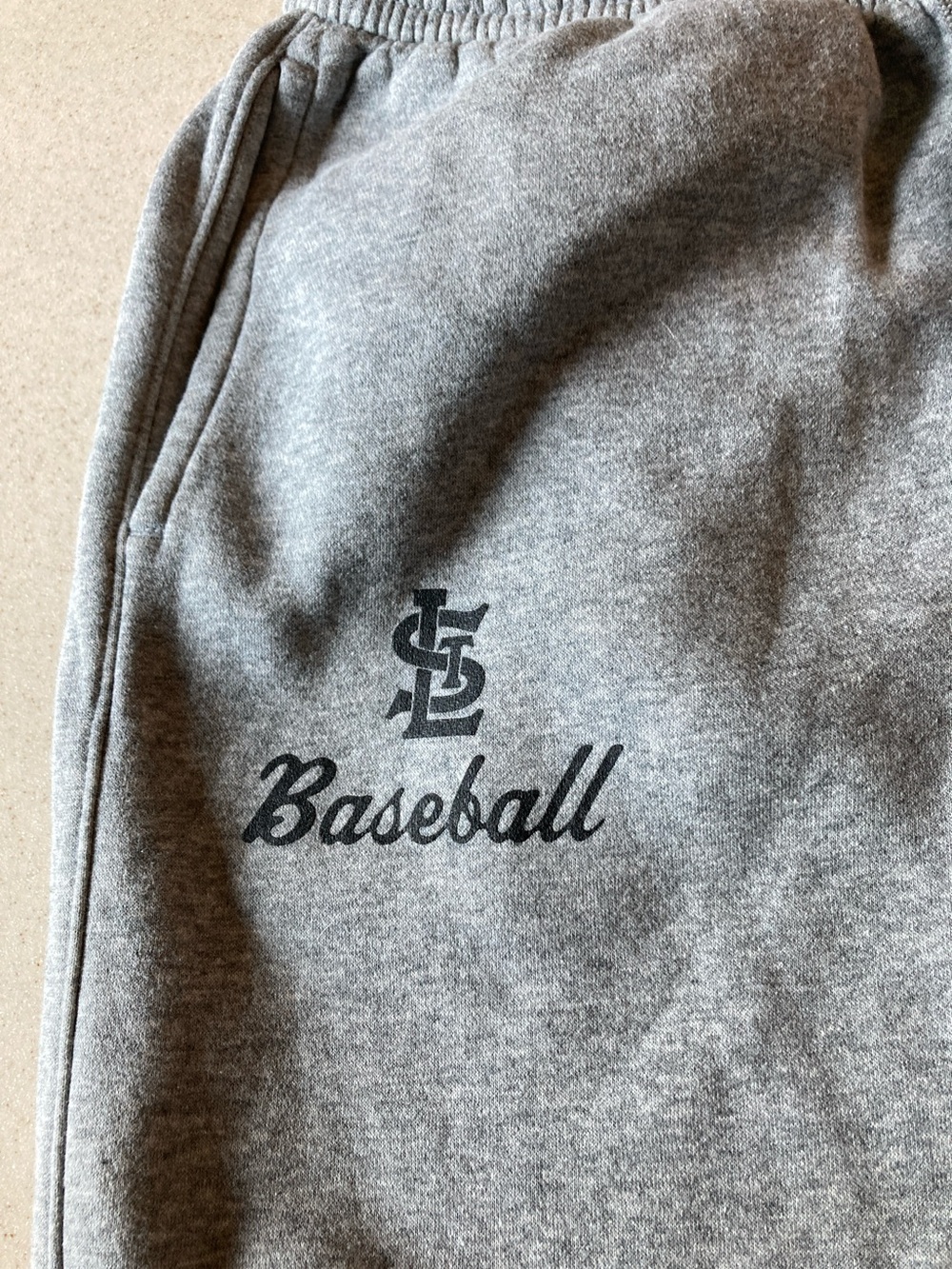 Nike Gray Baseball Logo Sweat Joggers Men Size Large - Picture 4 of 14